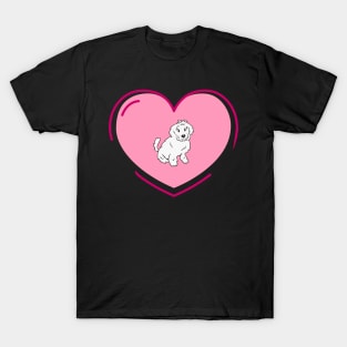 Heart Dwarf Poodle Caniche Barboncino T-Shirt